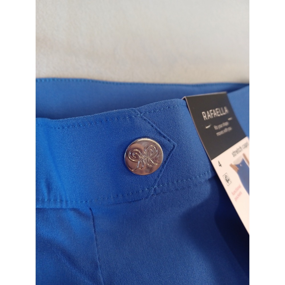 Rafaella Women Dazzling Blue Stretch Capri Pants RSBSF073 Size 4 NWT - Picture 11 of 11